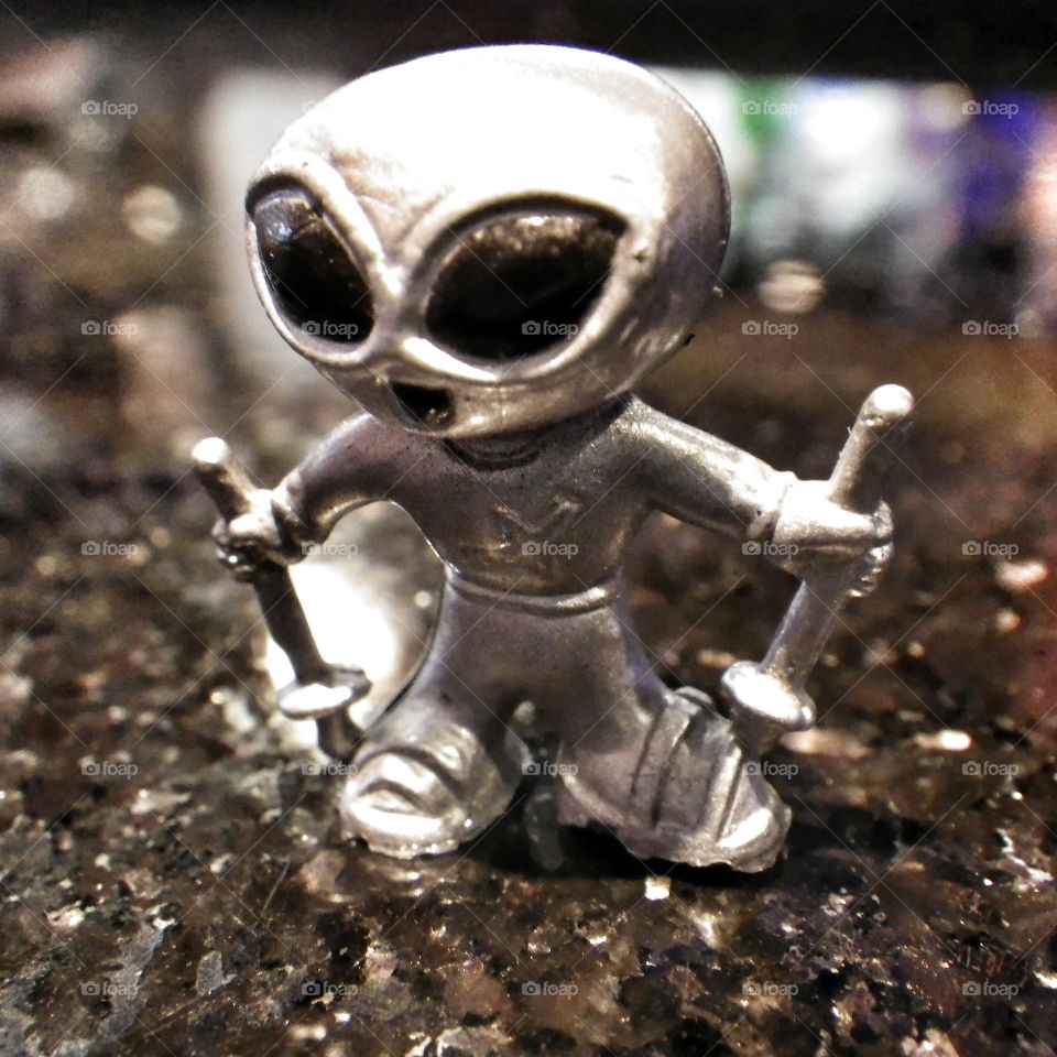 Little Alien. Gumball machine toy alien. 