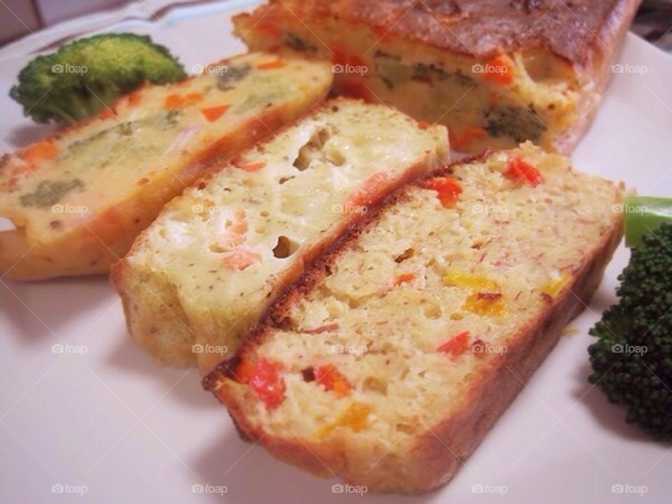 Salty cakes with cheese,tomato,vegetables 