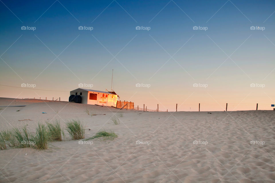 beach sunset sand cabin by ilsem16