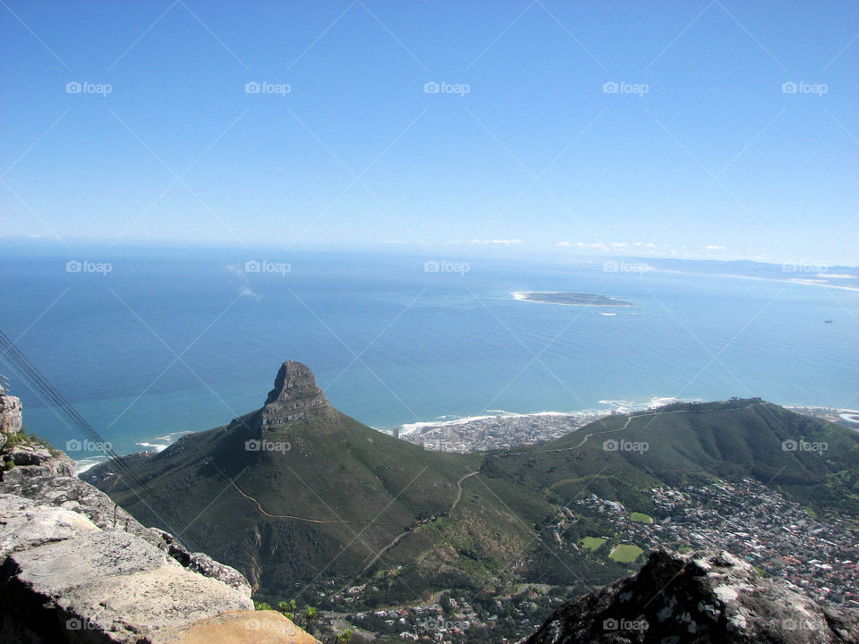 south Africa shore and wonderful mountain