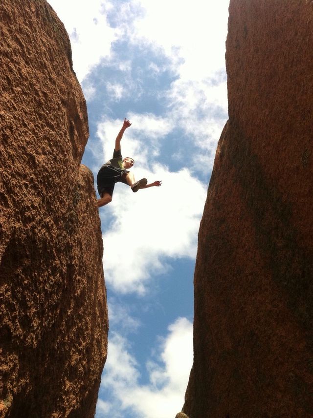 Me jumping a gap