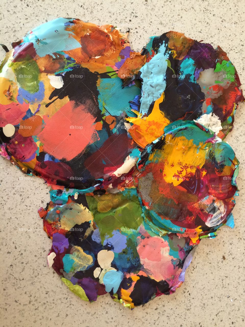 Messy watercolor painting