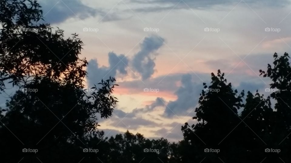 3D sky. a storm was coming and these clouds looked 3D to me because of the different colors and the layering