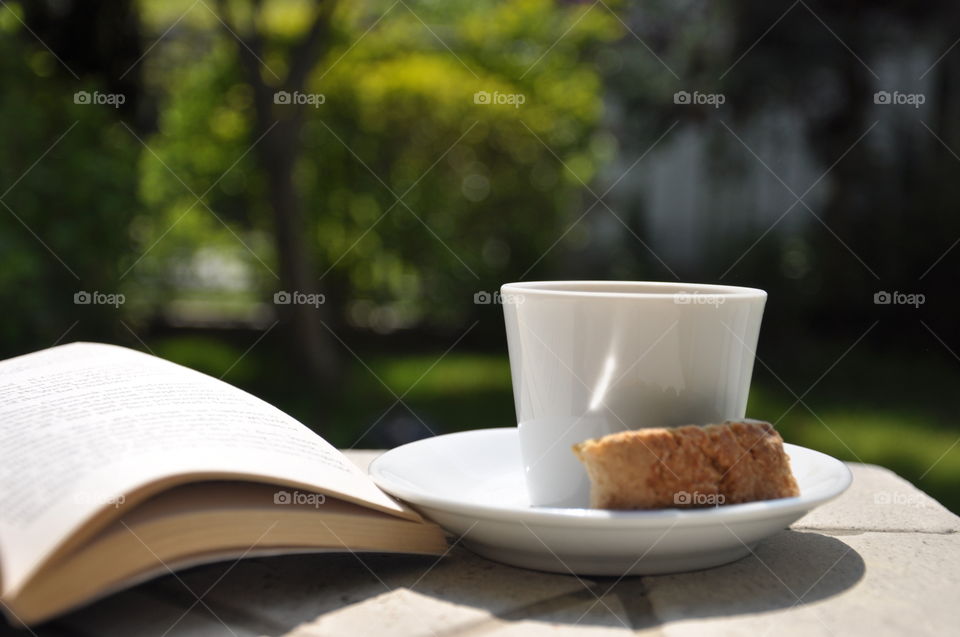 coffee time in the garden