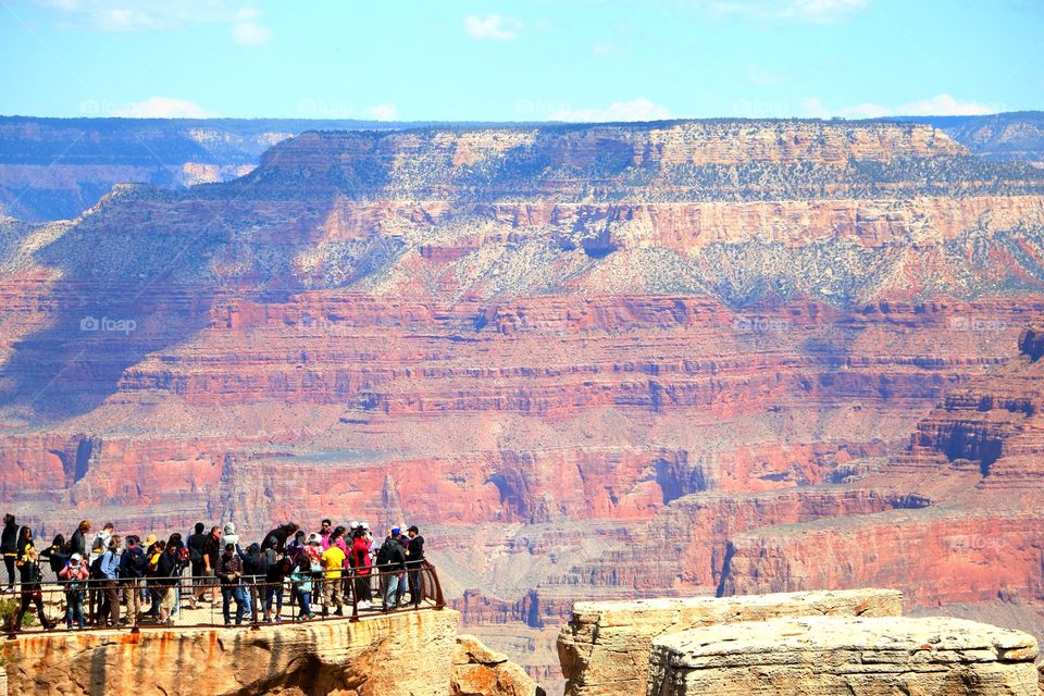 Tourists at the Grand Canyon