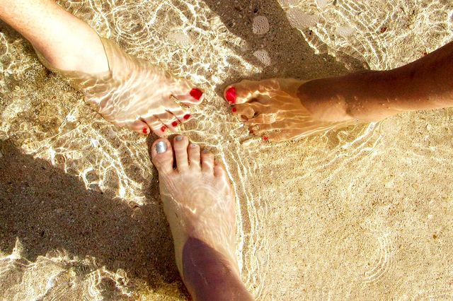 Feet at the beach