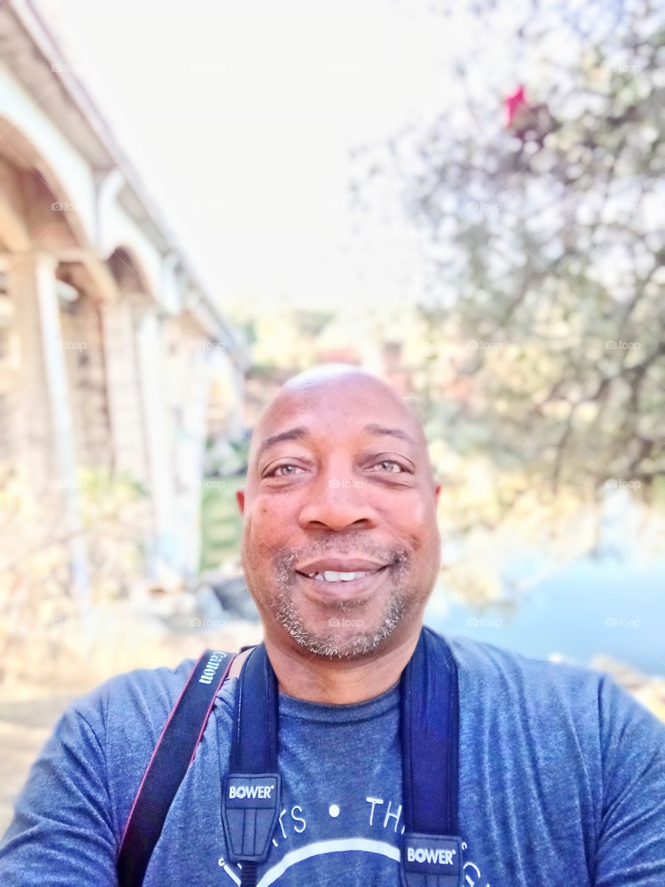 smile, happy nature hike on a beautiful day