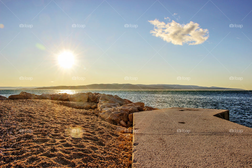 Winter afternoon on the beach