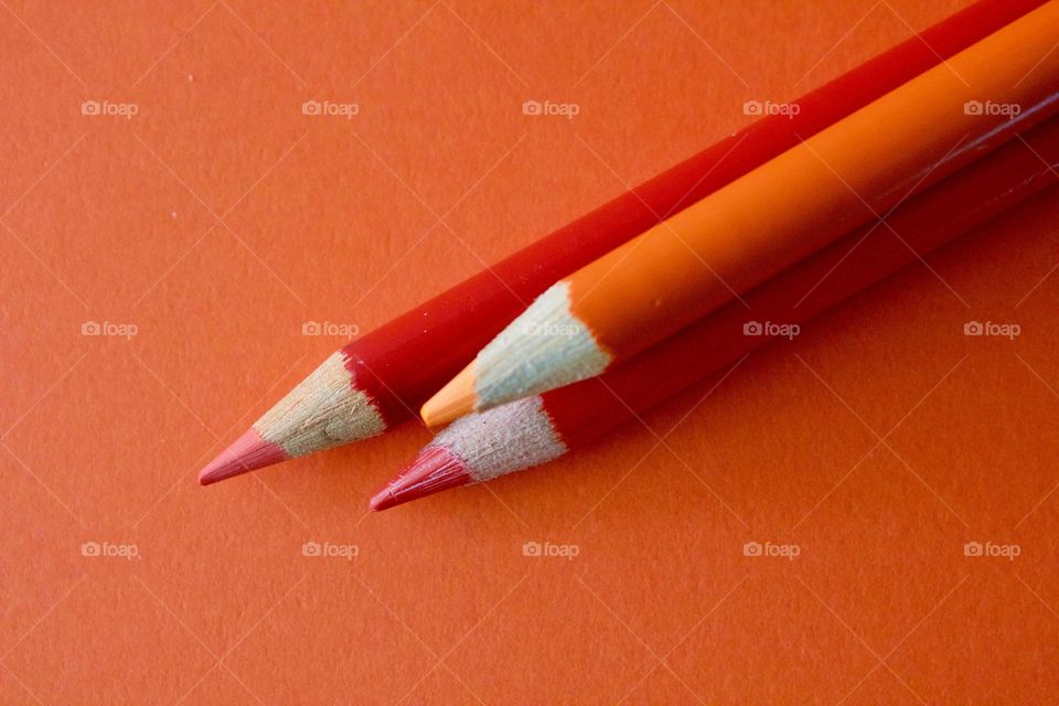 Orange Color Story - colored pencils