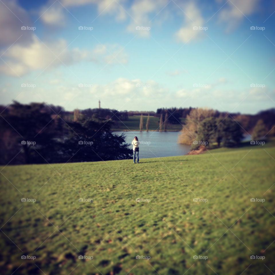 blenheim palace oxfordshire england landscape grass alone by Glorialeicesterfan