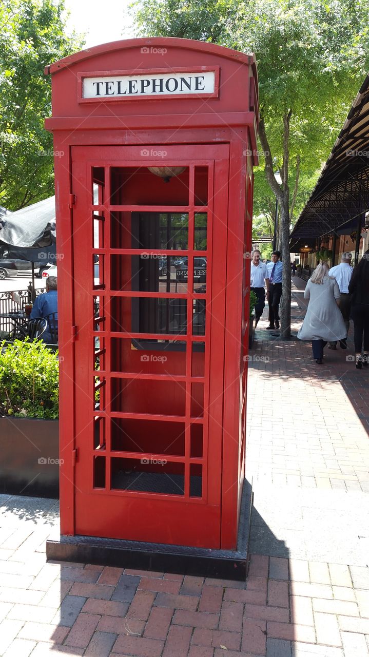 English phone booth in Texas