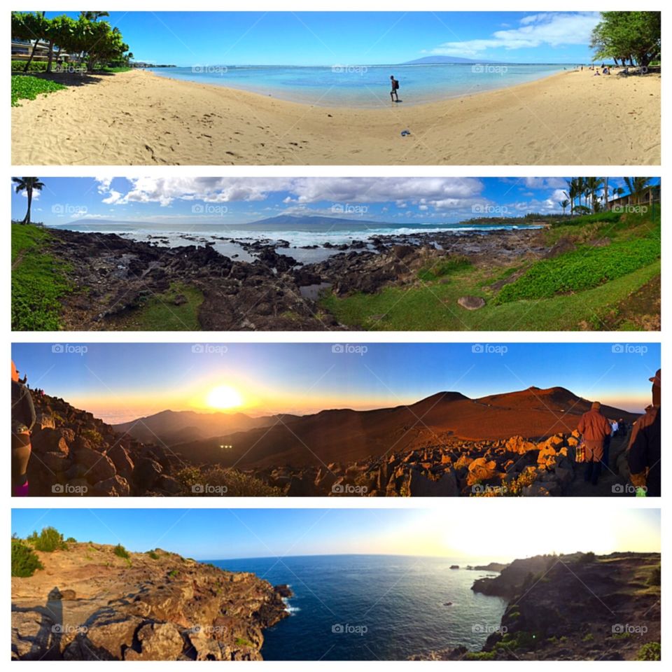 The best of Maui. Four different Maui, HI landscapes 