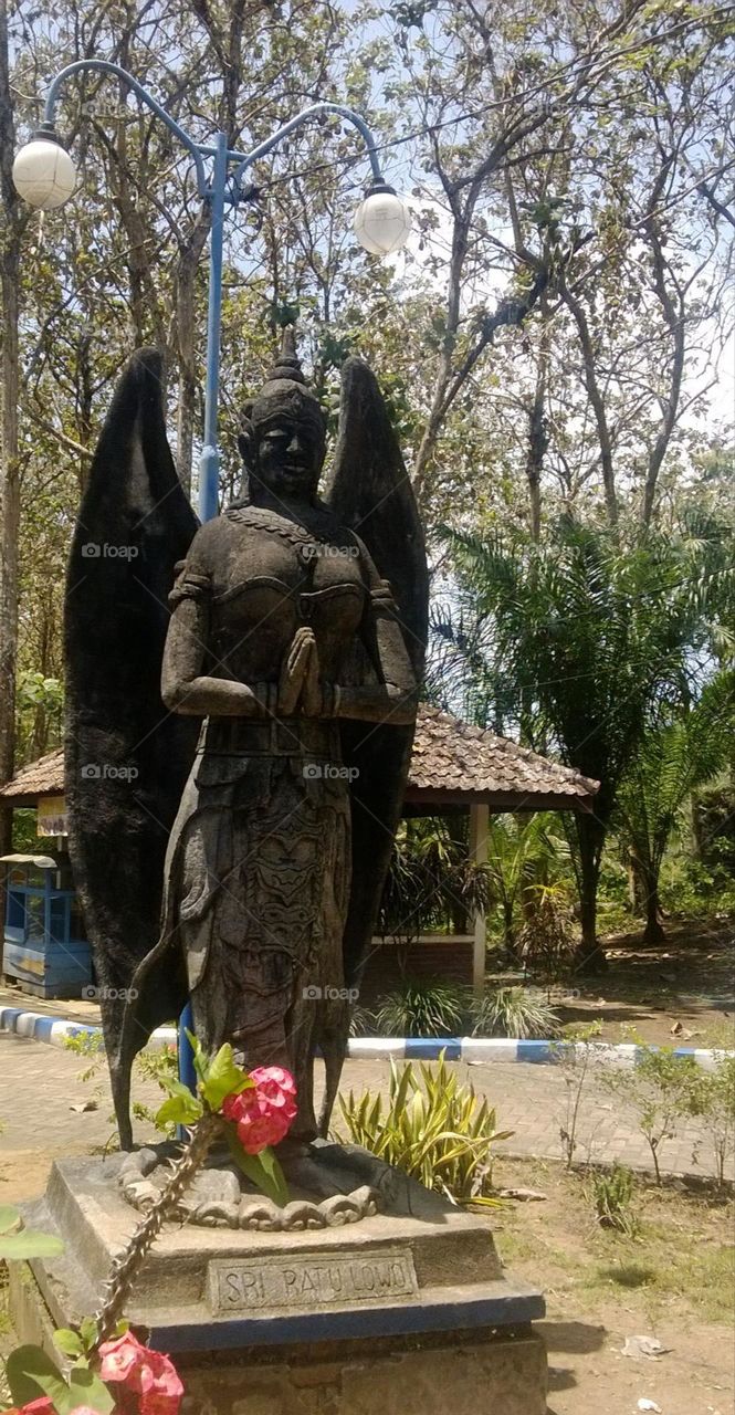 Statue of the Bat Queen in Trenggalek Bat Cave, East Java, Indonesia