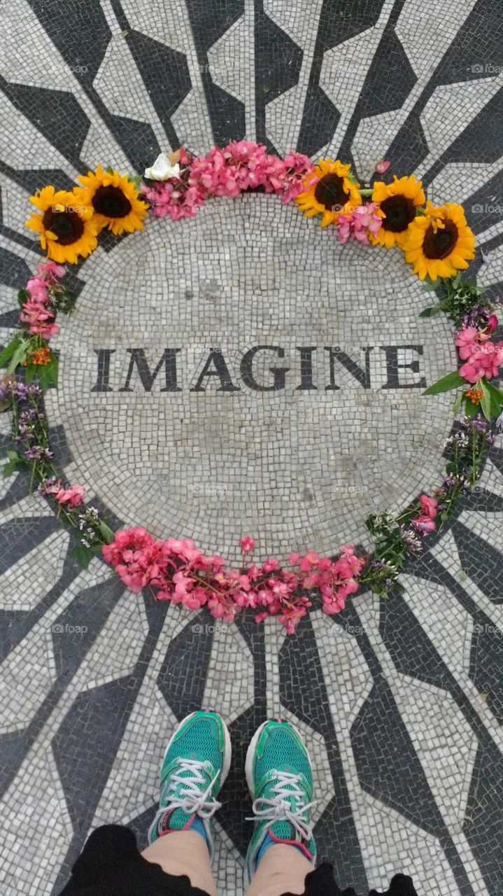 Imagine in Strawberry fields NYC