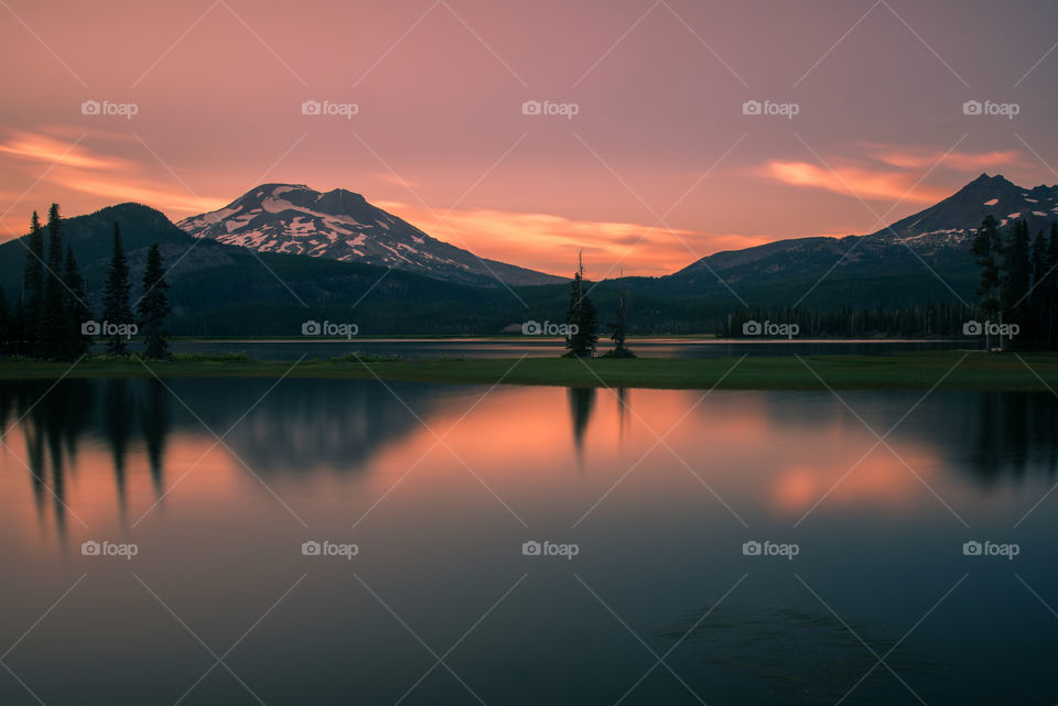 Sparks Lake sunset, Oregon 