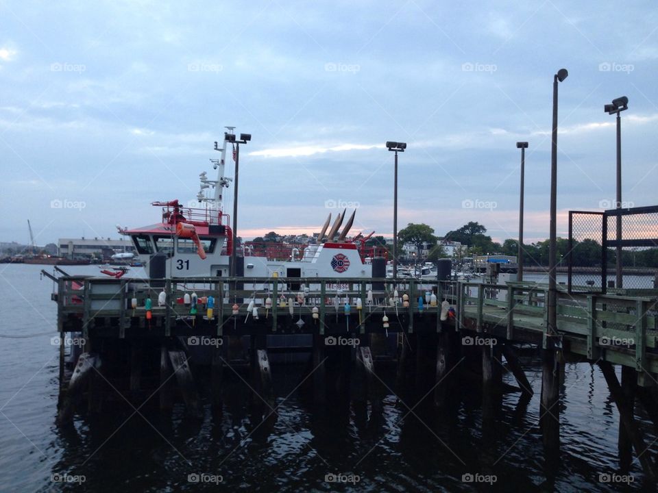 sunset water boston boat by ali.wisch
