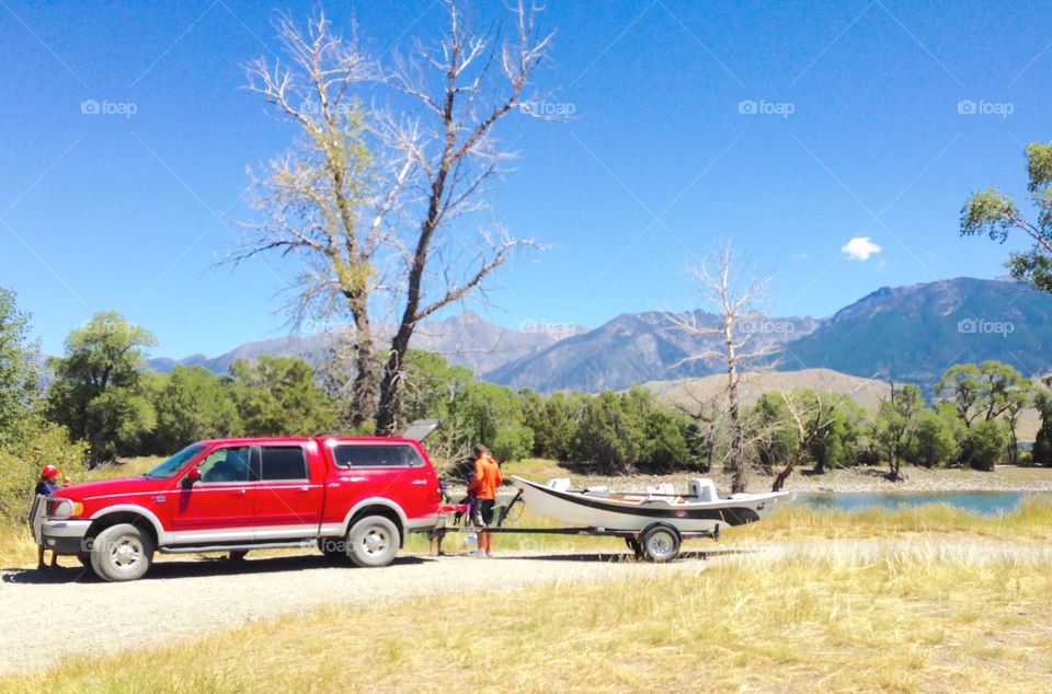 At scenic Yellowstone River 