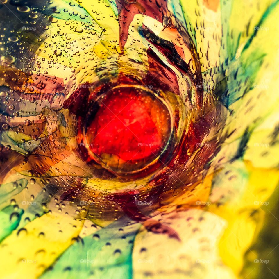 Abstract - inside of a hand painted vase