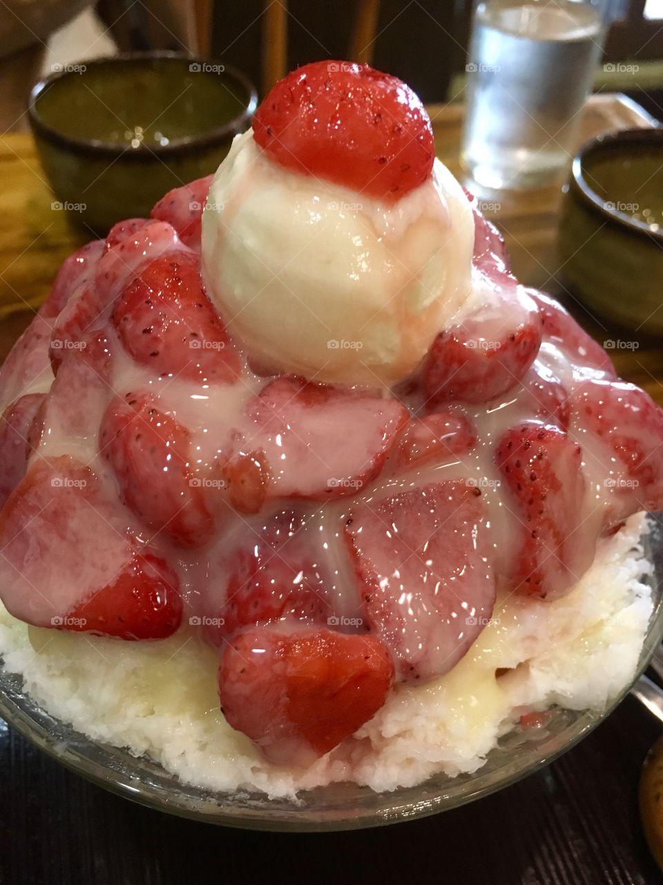 Strawberry shaved ice