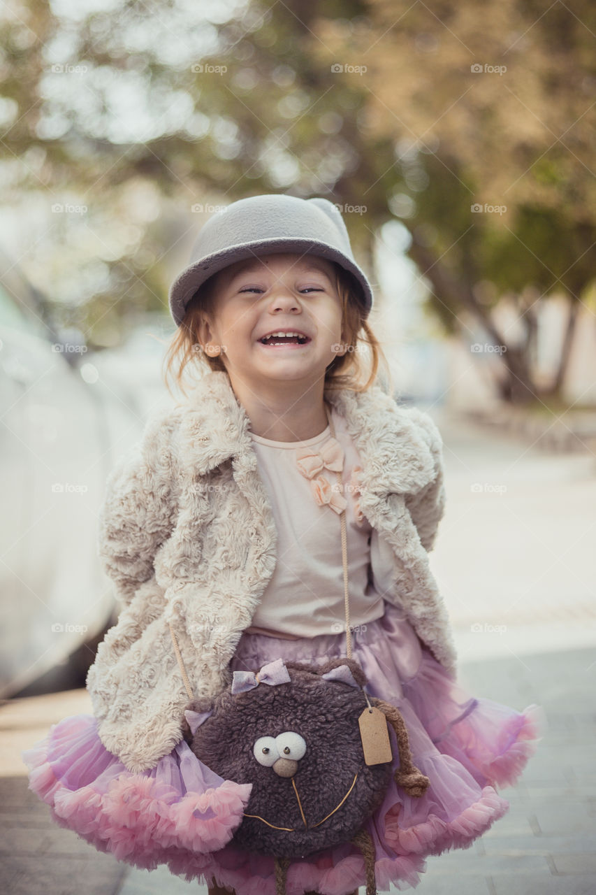 Cute Little girl outdoor portrait 