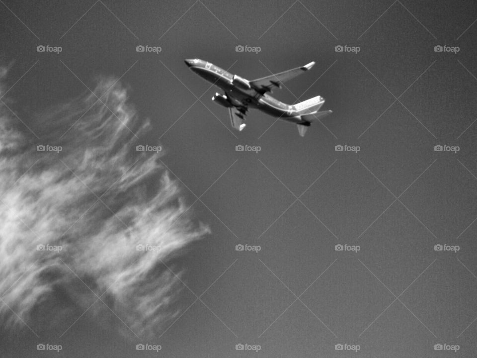 airplane travel clouds by mark.sarden