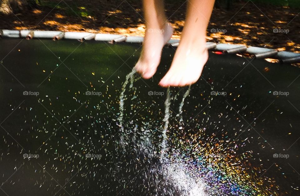 Trampoline rainbow 