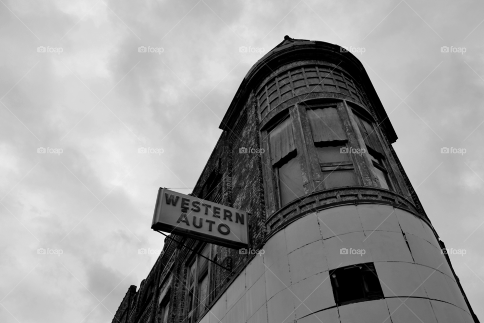 vintage building old black and white by rldeal