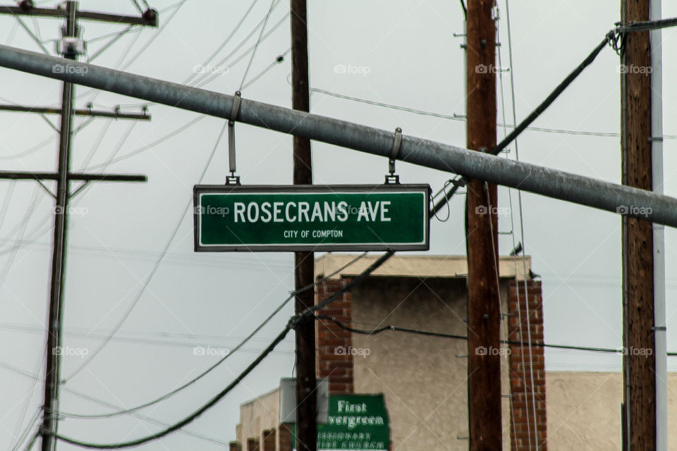 Rosecrans Avenue Intersection Located In Compton, California