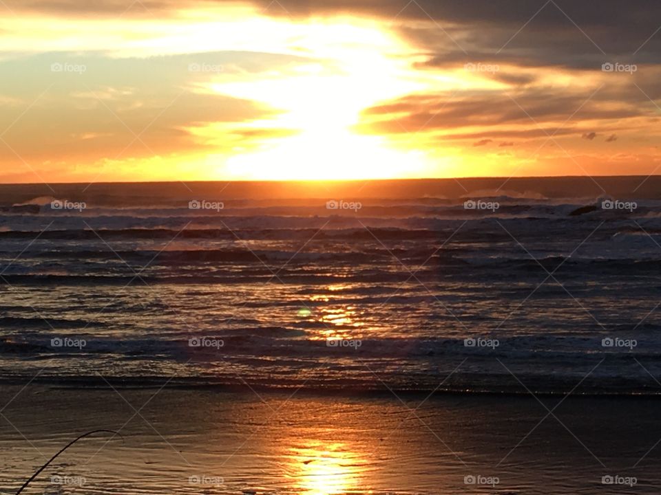Sunset Pacific Ocean 