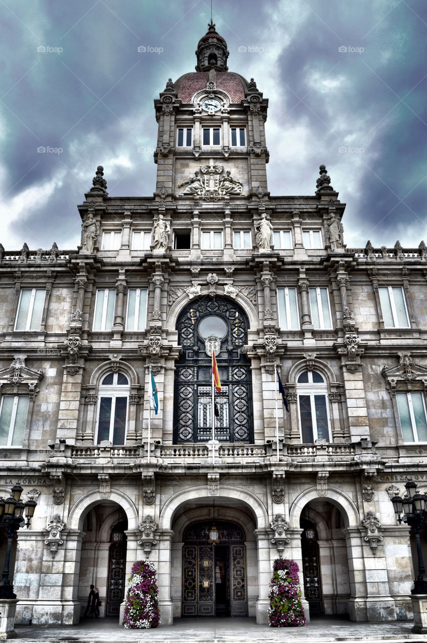Fachada del Ayuntamiento de A Coruña. Fachada del Ayuntamiento de A Coruña (A Coruña - Spain)