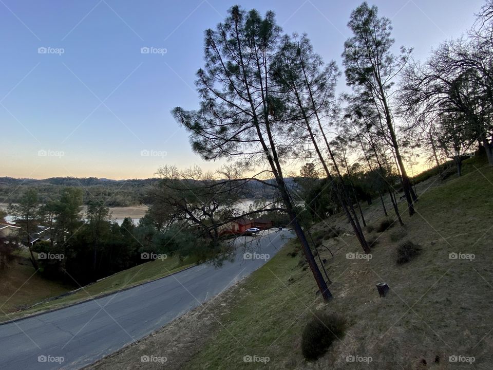 A view of Lake Nacimiento California from Saddle Way Street 