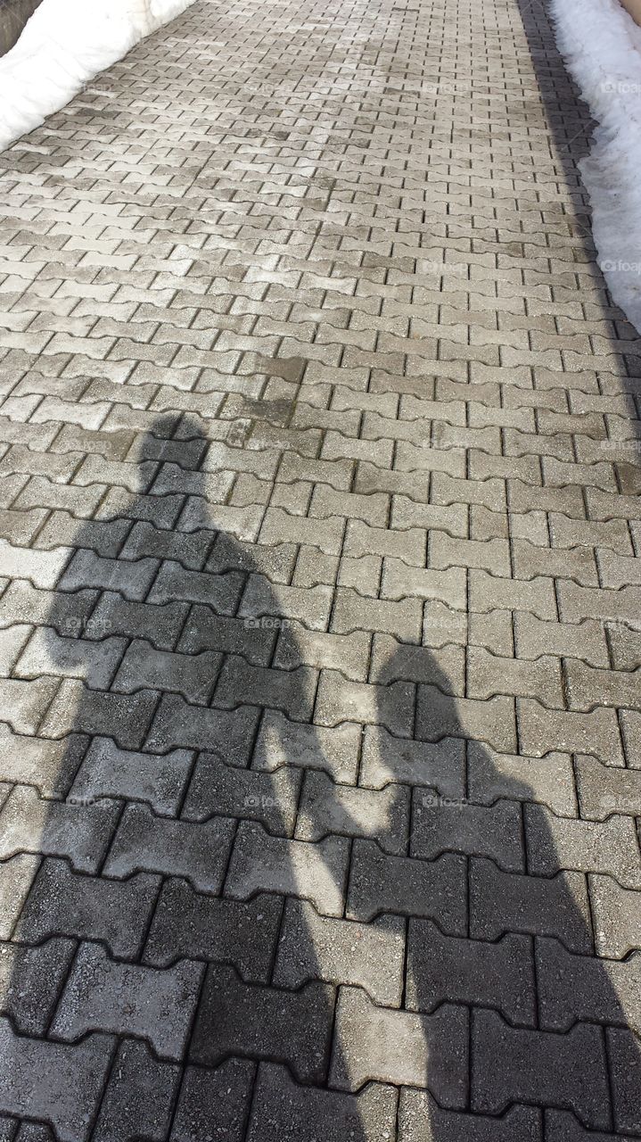 Mother and Son Shadows