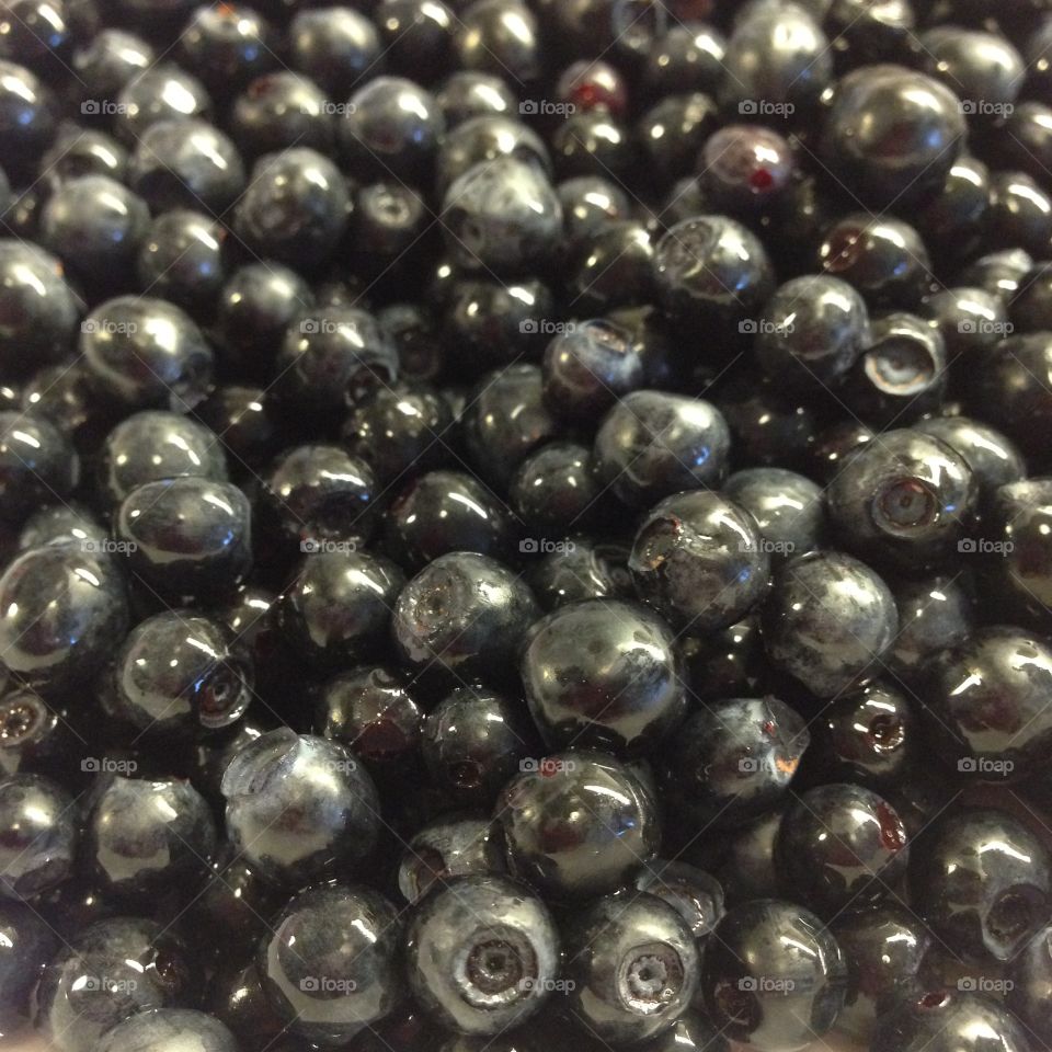 Blueberries. My daughter picked blueberries earlier this summer. 