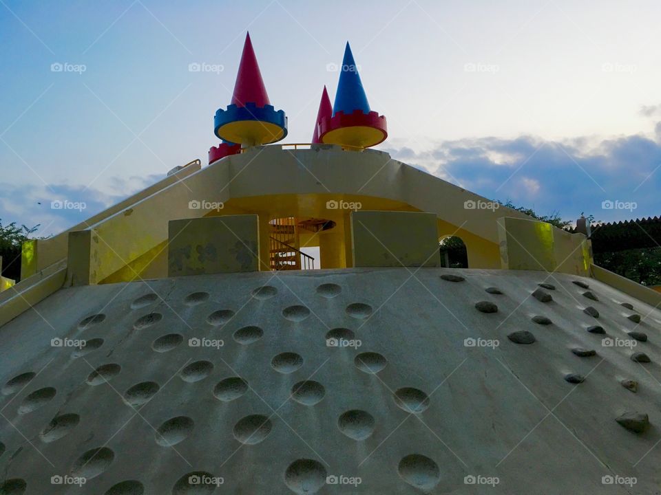 Children's castle in the park. 