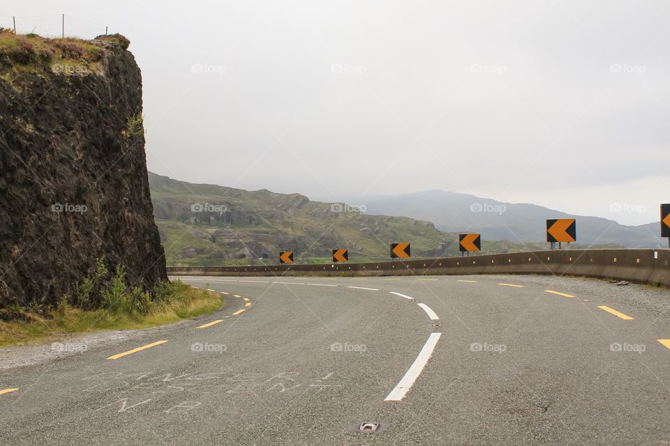 A mountainous road in Ireland 