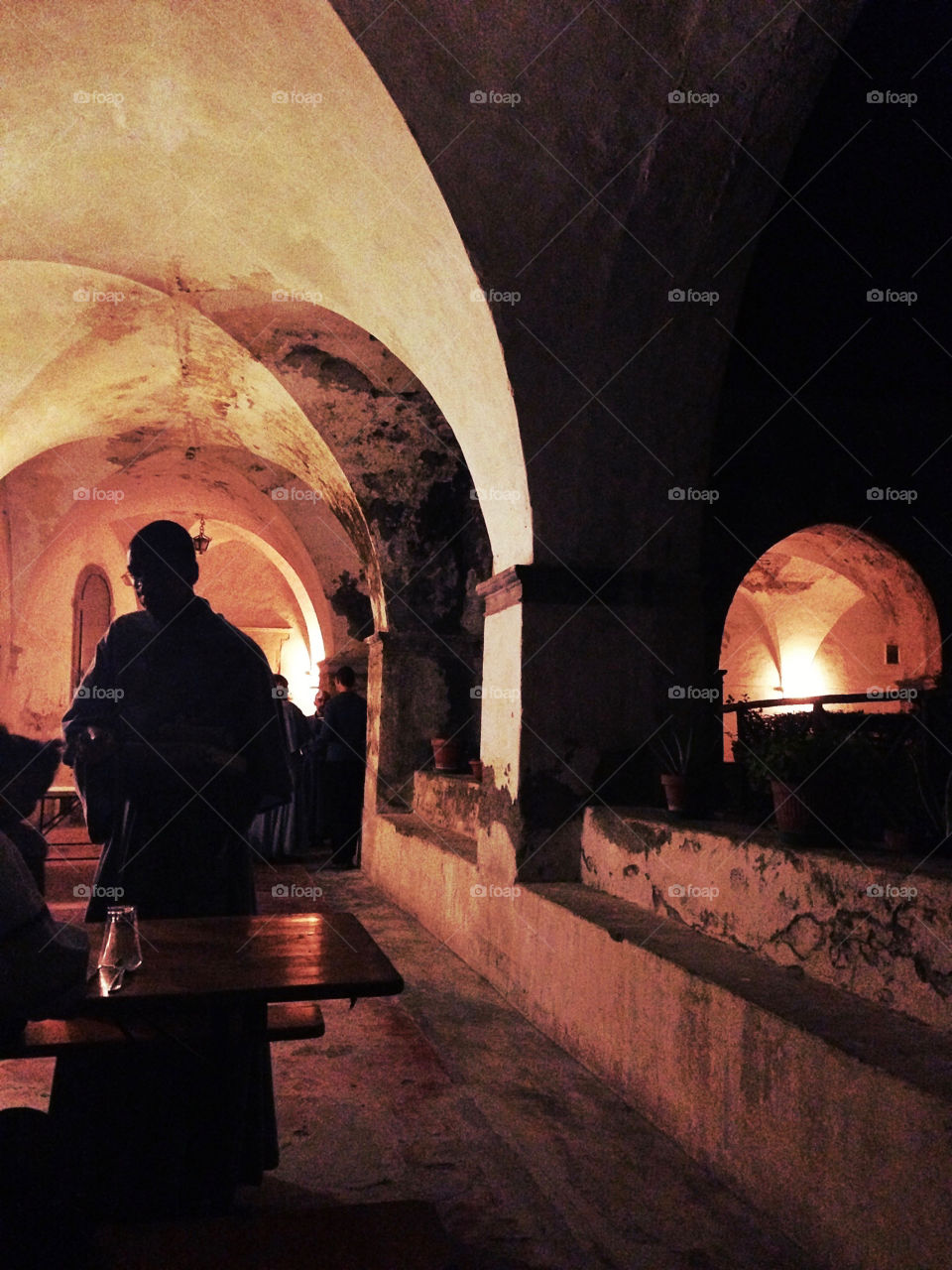 Friar in an old monastery in Italy