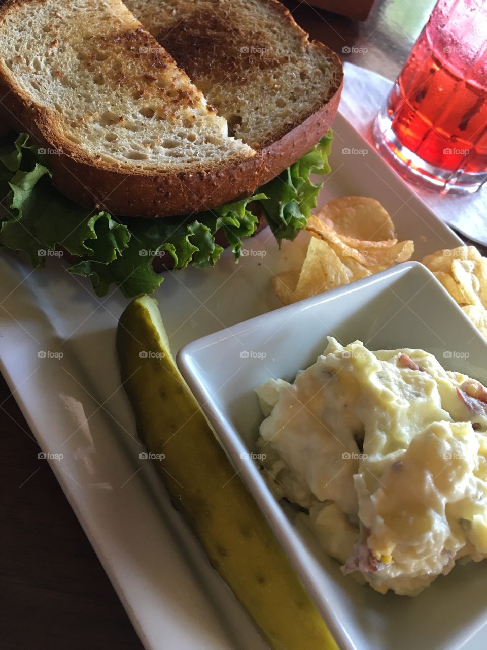 Avocado BLT and Potato Salad 