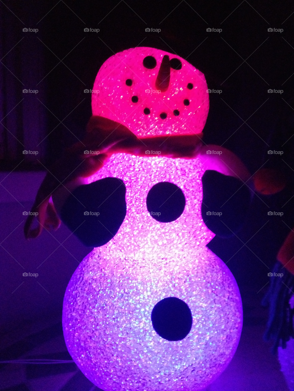 outdoors christmas lights snowman by emmanuelgr
