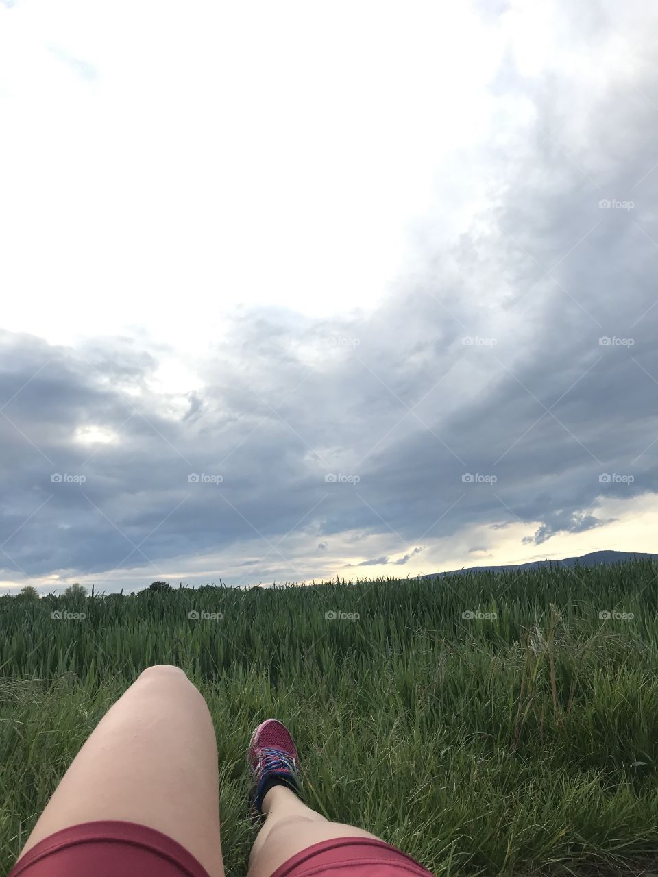 Laying down in nature 