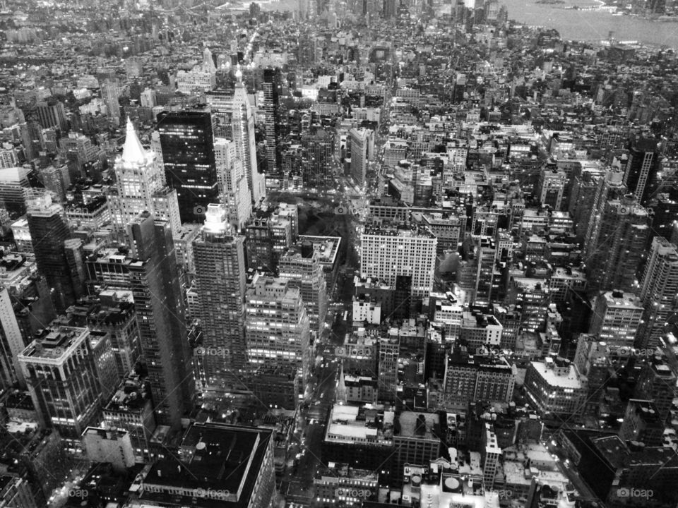 Manhattan Skyline von oben.