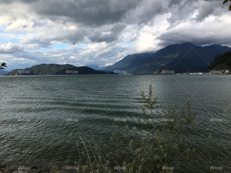 Clouds over the lake