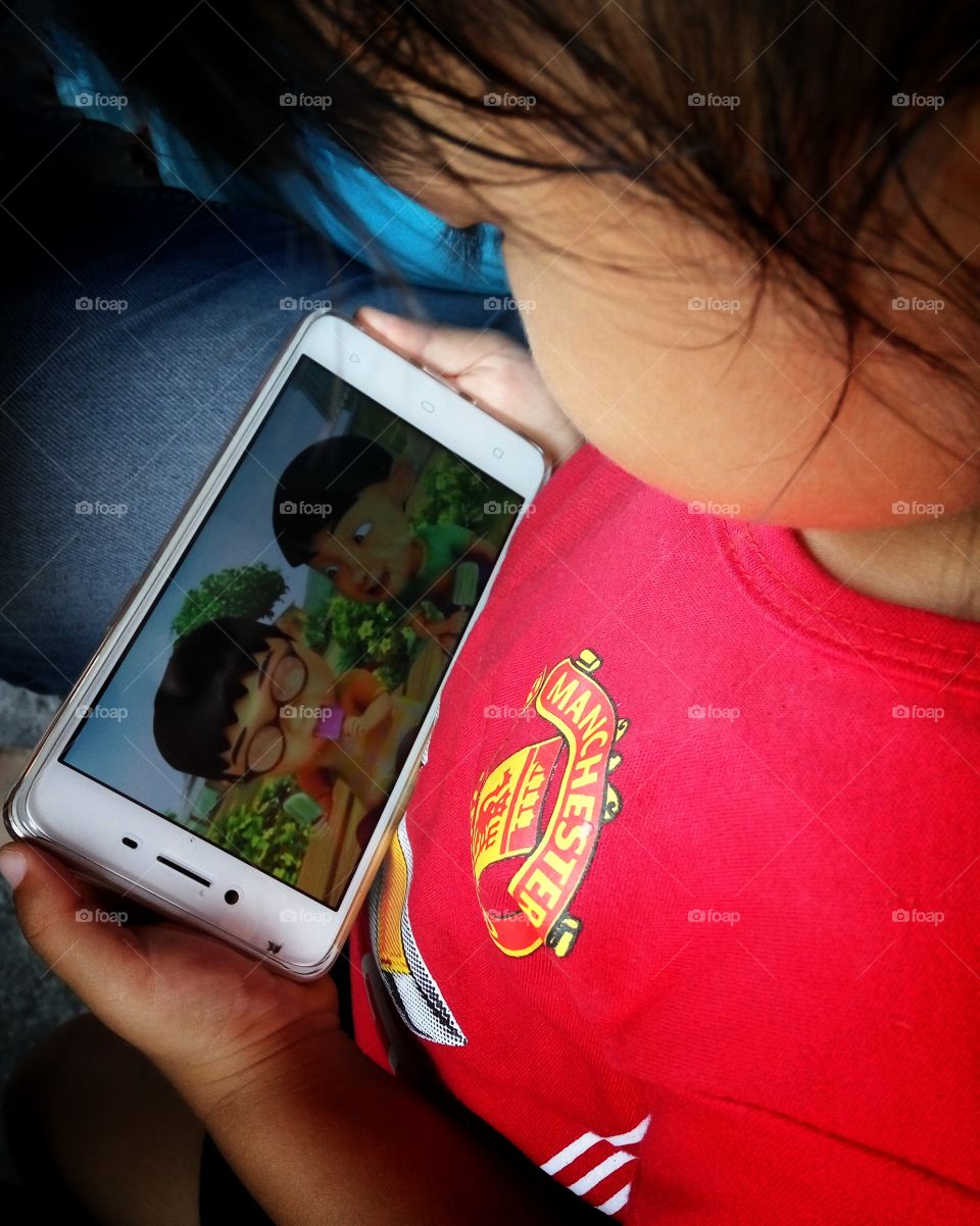 A Child Watching video