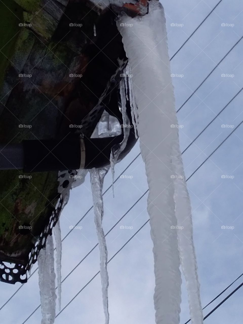 Icicle under roof