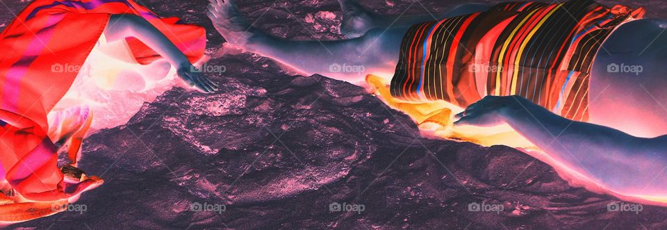 Little hands in the sand