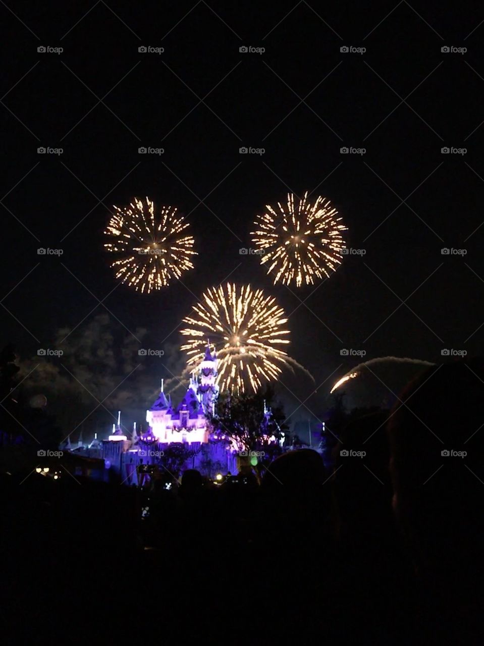 Amazing fireworks at Disneyland California!