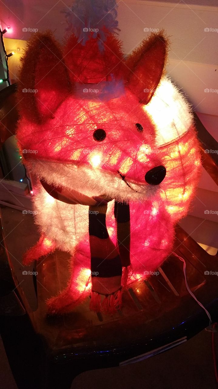 Light-up fox decoration