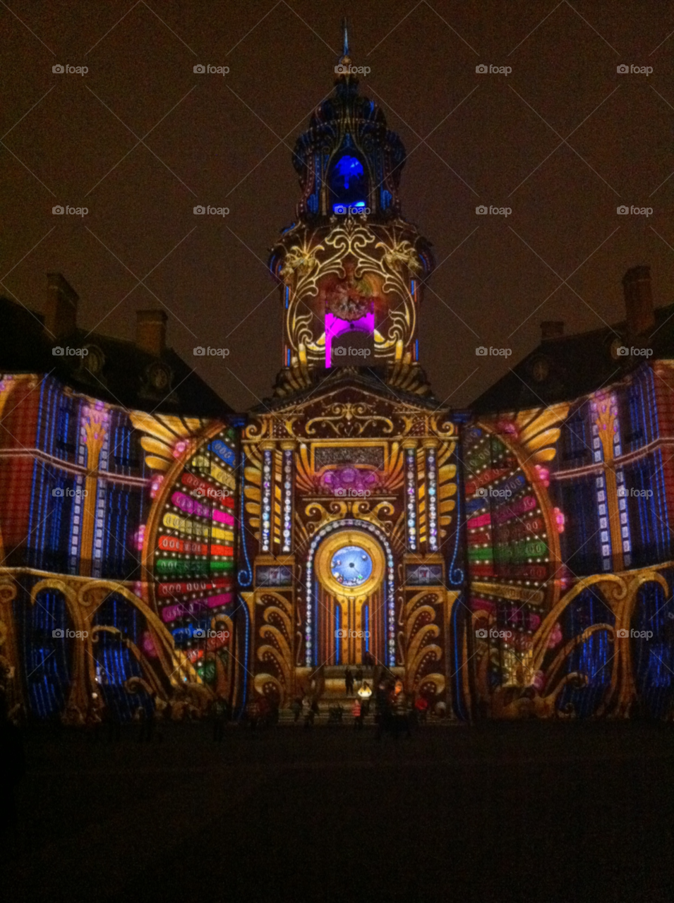 illumination rennes place de la mairie by loadounet