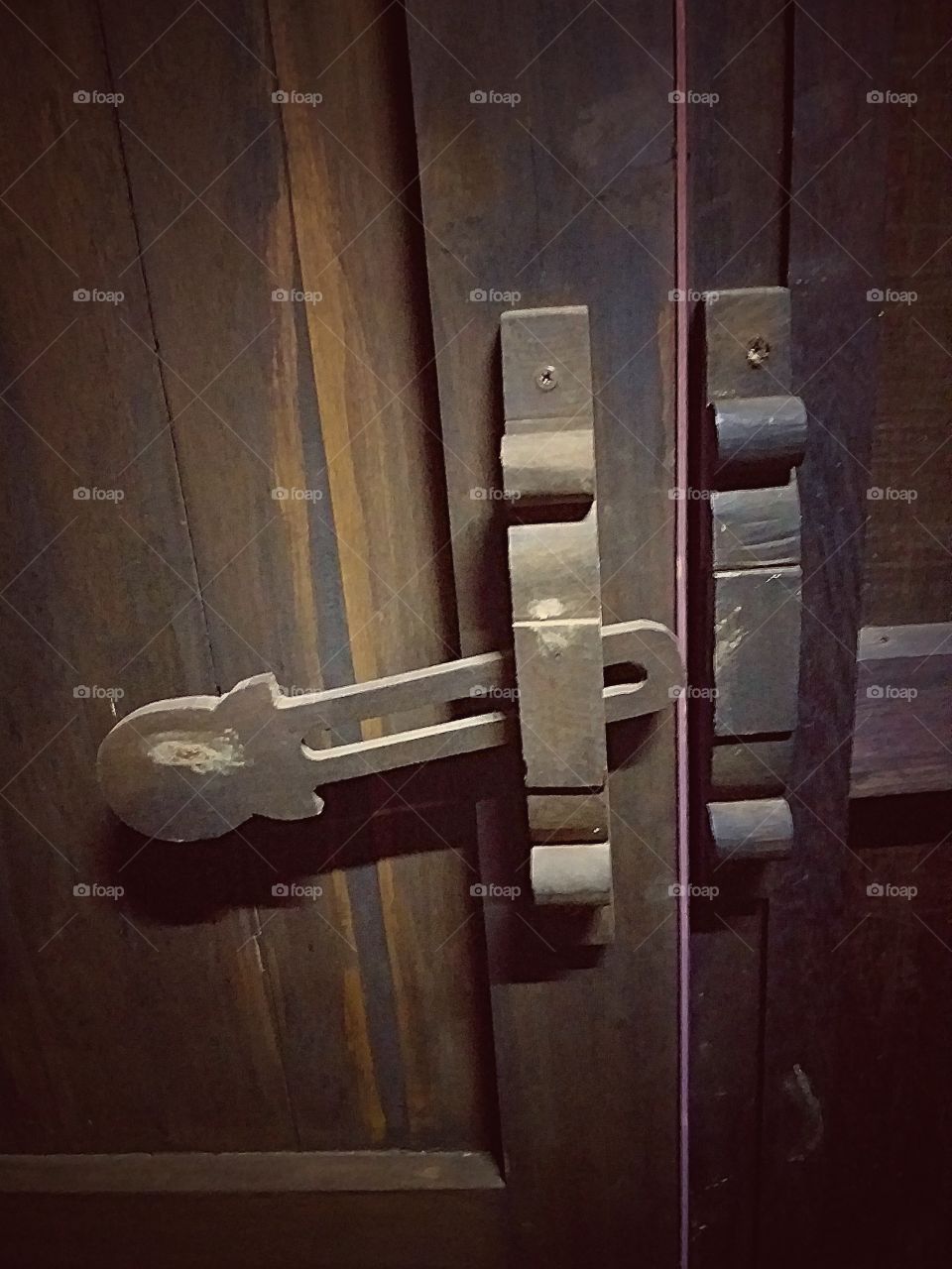 latch. door lock. wooden
