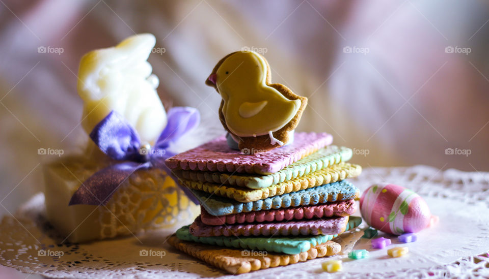 rainbow cookies easter