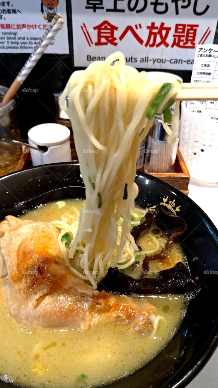 Japanese style ramen noodle